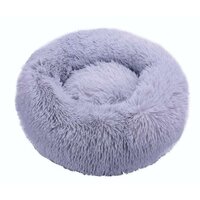 Pelech plyšový okrúhly sivý 80 cm